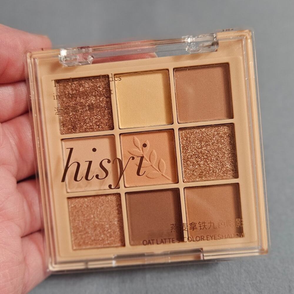 Hisyi Oat Latte 9 Color Eyeshadow Palette Matte Shimmer Neutral Nudes New